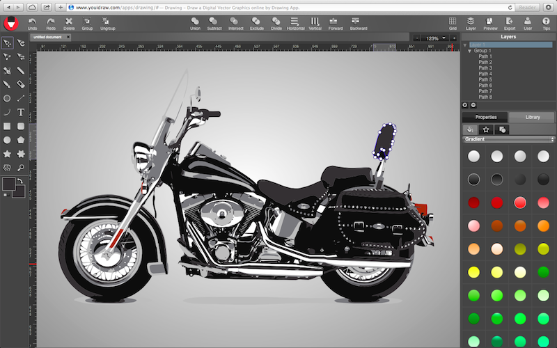 Download Online Vector Graphic Design on html5 canvas, YouiDraw Drawing