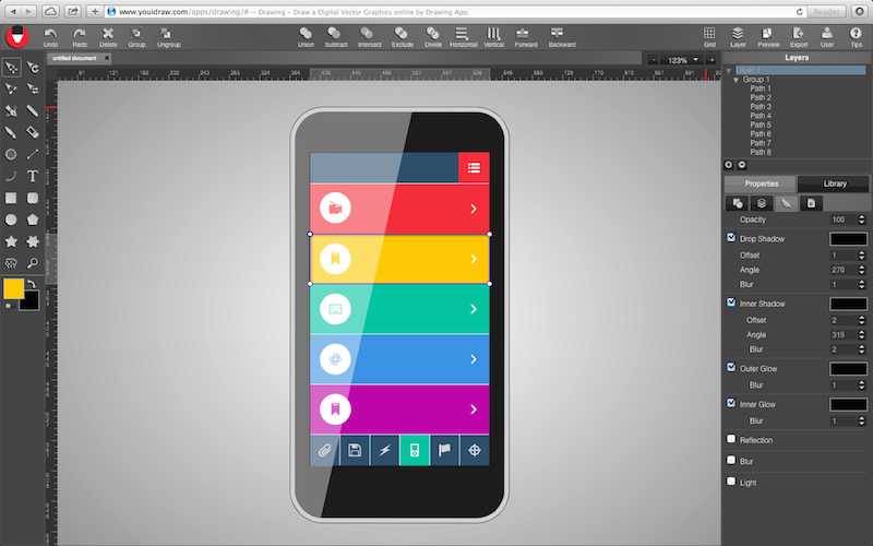Online discount vector draw